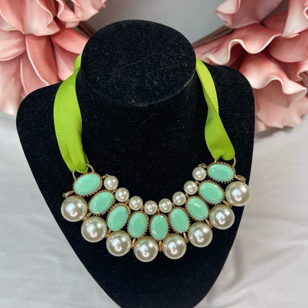 COPY - Ribbon, Bead, and Pearl Necklace